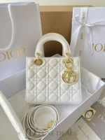 Small Lady Dior White Bag(20×16.5×8cm) - Image 2
