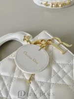 Small Lady Dior White Bag(20×16.5×8cm) - Image 7