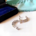 TIFFANY & CO. Schlumberger Diamond Earrings in 18k yellow gold/platinum 1.8 ctw Silvery Metallic - Image 9