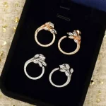 TIFFANY VICTORIA™ DIAMOND VINE ROUND EARRINGS 68287472 - Image 3