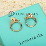 TIFFANY VICTORIA™ DIAMOND VINE ROUND EARRINGS 68287472 - Image 5