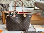 Louis Vuitton lv Neverfull MM (Rose red Inside) -32*29*17CM - Image 2