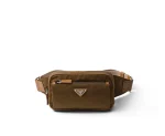 PRADA RE-NYLON AND LEATHER BELT BAG