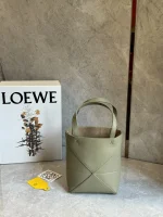 LOEWE Mini Puzzle Fold tote in shiny calfskin - Image 2