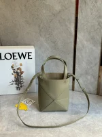 LOEWE Mini Puzzle Fold tote in shiny calfskin - Image 3