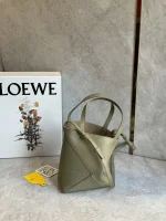 LOEWE Mini Puzzle Fold tote in shiny calfskin - Image 4