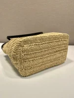 PRADA SMALL CROCHET AND LEATHER TOTE BAG - Image 7