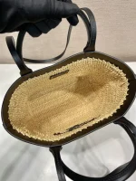 PRADA SMALL CROCHET AND LEATHER TOTE BAG - Image 9