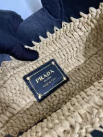 PRADA SMALL CROCHET AND LEATHER TOTE BAG - Image 10
