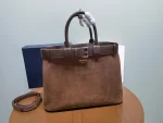 PRADA LARGE BUCKLE PRADA BUCKLE SUEDE BAG WITH BELT - Image 2