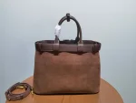 PRADA LARGE BUCKLE PRADA BUCKLE SUEDE BAG WITH BELT - Image 4