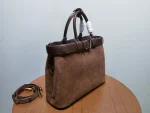 PRADA LARGE BUCKLE PRADA BUCKLE SUEDE BAG WITH BELT - Image 5