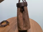 PRADA LARGE BUCKLE PRADA BUCKLE SUEDE BAG WITH BELT - Image 6