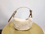 Prada Arqué shearling and leather shoulder bag - Image 3