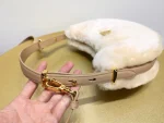 Prada Arqué shearling and leather shoulder bag - Image 5