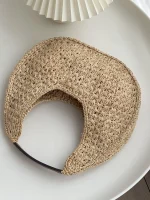 Celine classic panier HOBO BAG IN Raffia and Calfskin - Image 9