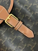 CELINE MEDIUM BACKPACK FOLCO in Triomphe Canvas and calfskin - Image 4