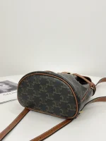 CELINE MEDIUM BACKPACK FOLCO in Triomphe Canvas and calfskin - Image 9