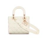 Small Lady Dior White Bag(20×16.5×8cm)