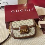 Gucci 1955 Horsebit Shoulder Bag-20.6*14.4*5.1CM