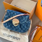 LOUIS VUITTON lv  SUNSET DENIM GOLD 26*18cm