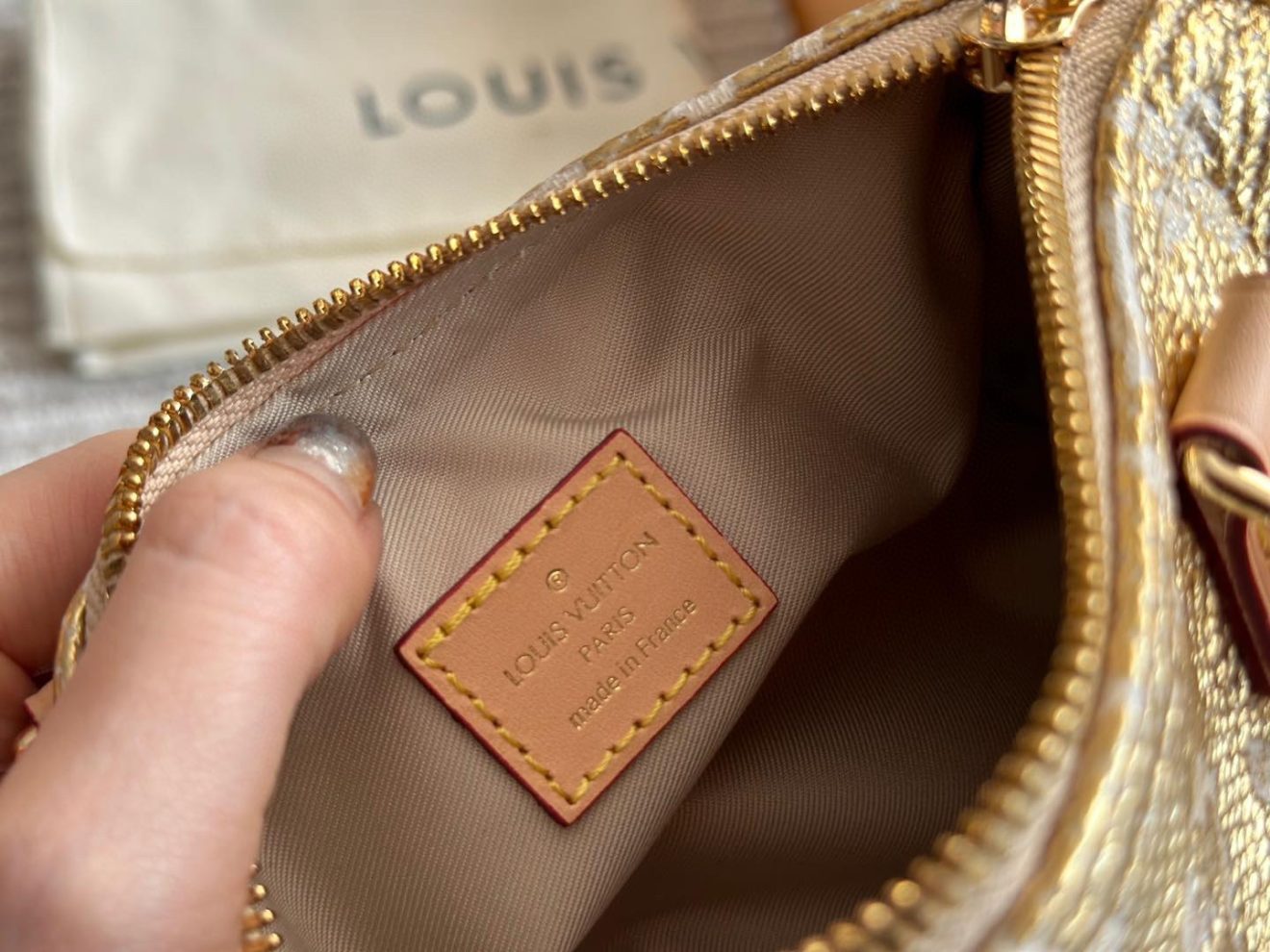 Louis Vuitton lv Nano Speedy Gold-16CM - Image 6