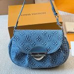 LOUIS VUITTON lv SUNSET DENIM SILVER 26x19x4cm