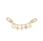 LOUIS VUITTON lv FLEUR DE MONOGRAM BAG CHARM CHAIN M01413