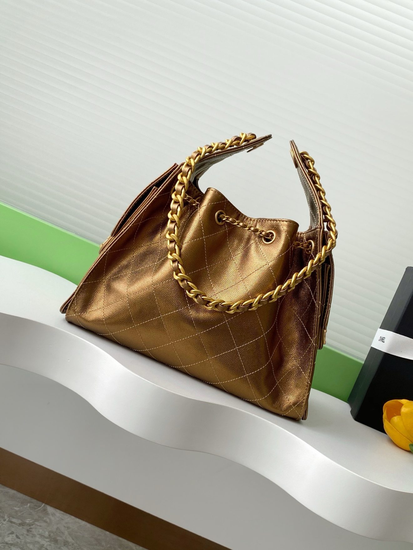Chanel 25 Hobo Dark Gold - Image 3