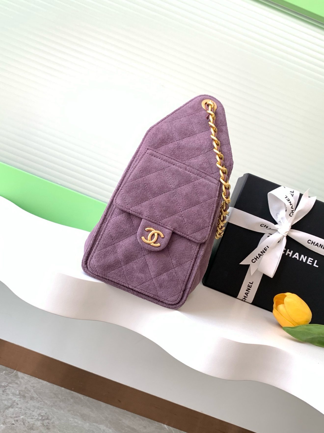 Chanel 25 Hobo Suede Purple - Image 3