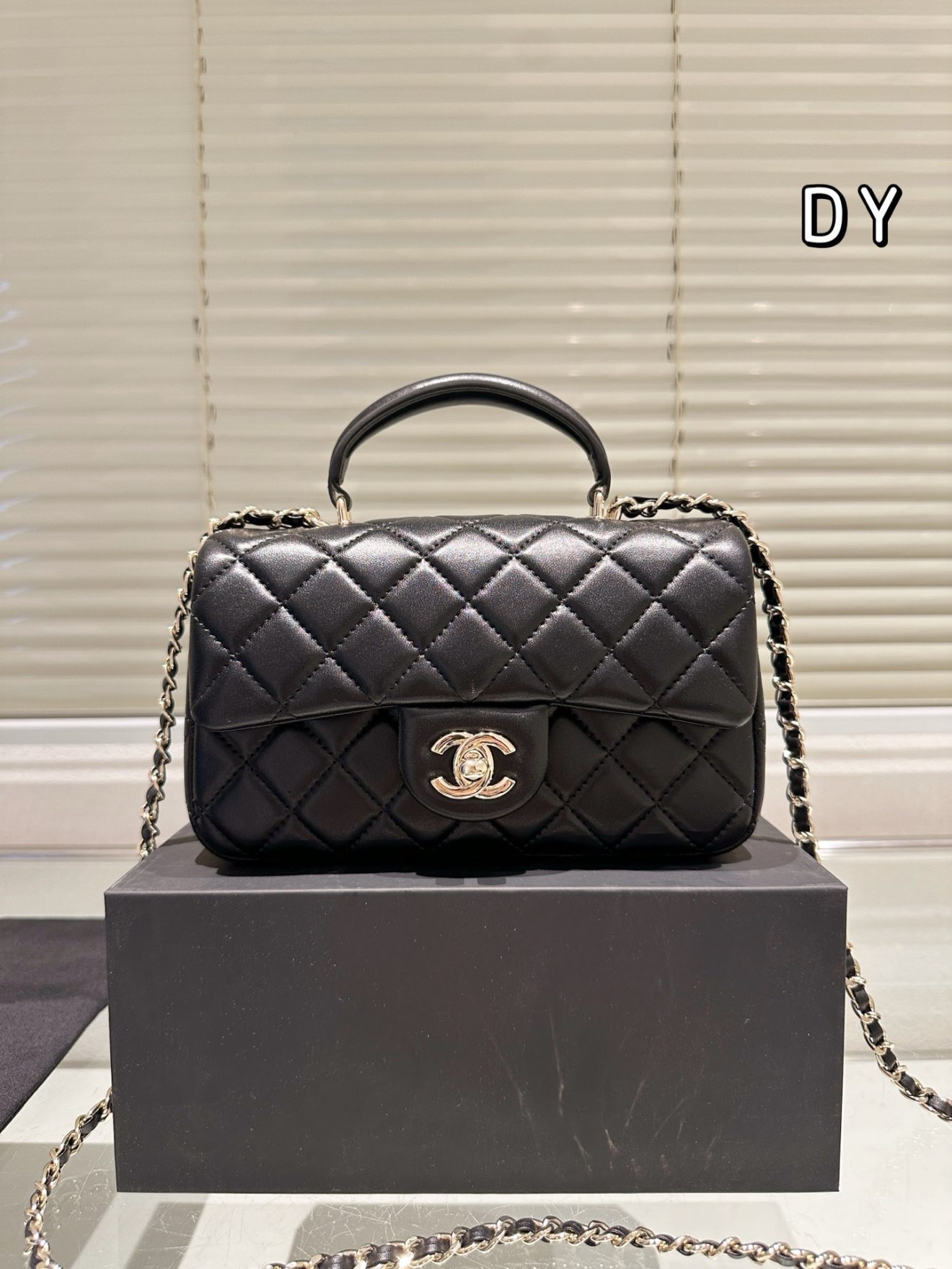 Chanel mini CF handle Black