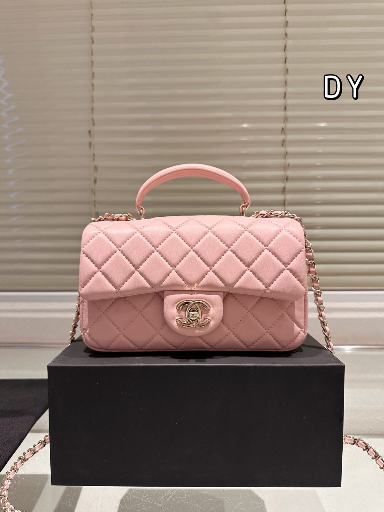Chanel mini CF handle grey red pink beige - Image 2