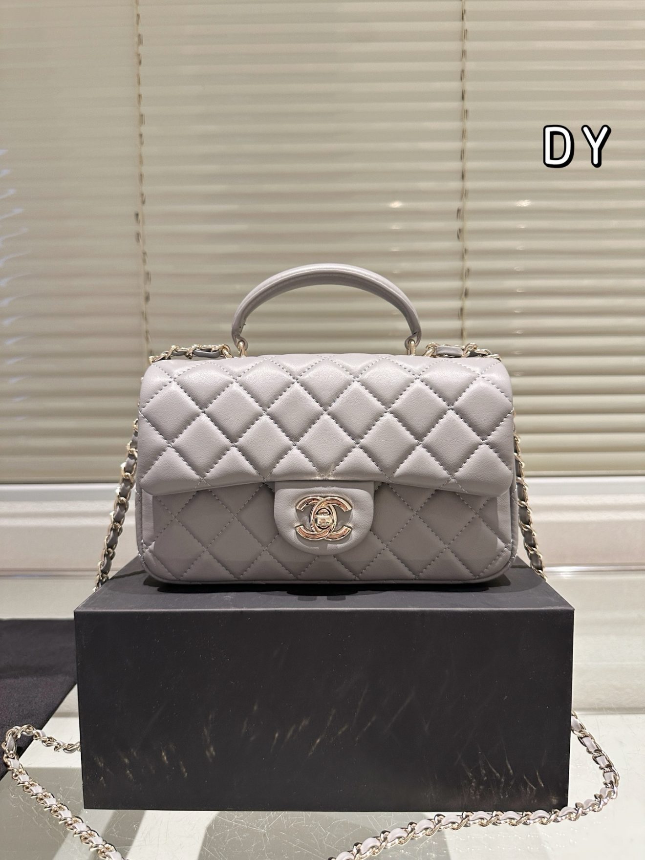 Chanel mini CF handle grey red pink beige
