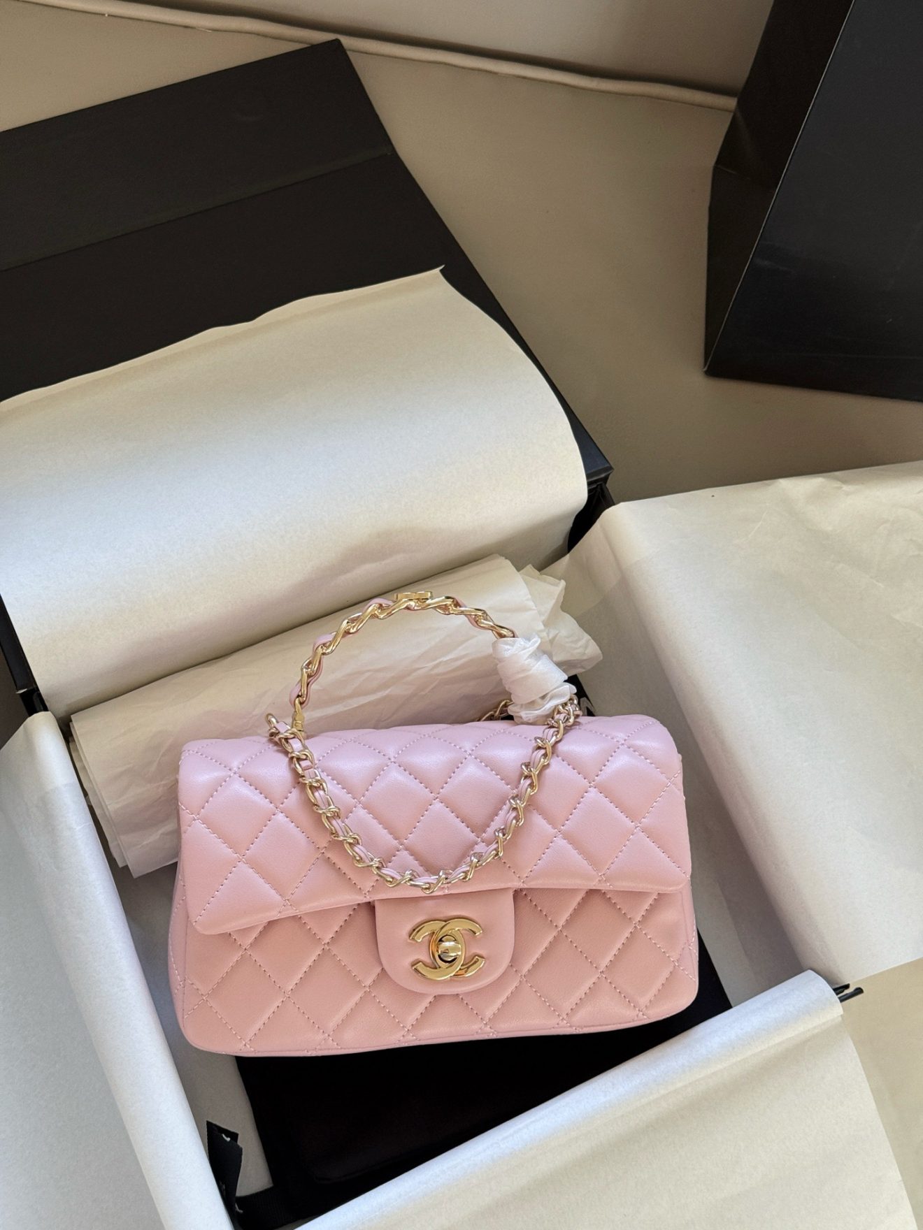 Chanel mini CF handle Pink