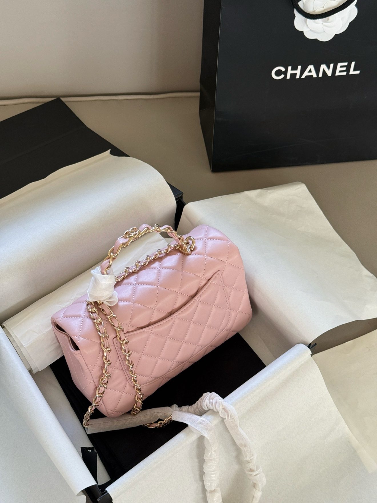 Chanel mini CF handle Pink - Image 6