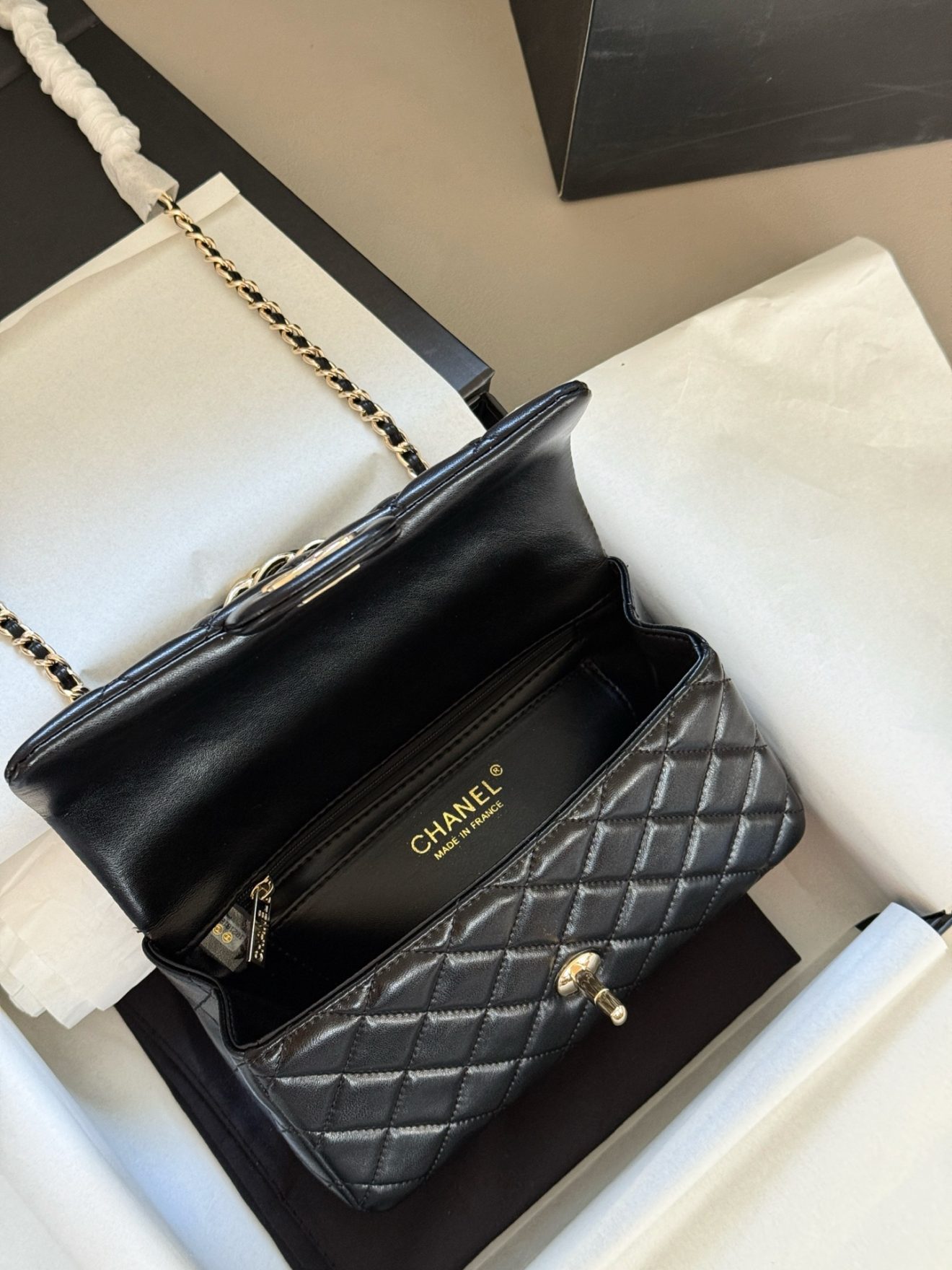 Chanel mini CF handle black - Image 10