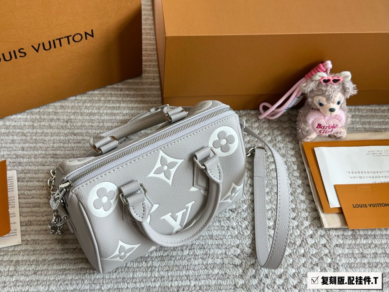 louis vuitton lv Speedy20 grey with white - Image 4
