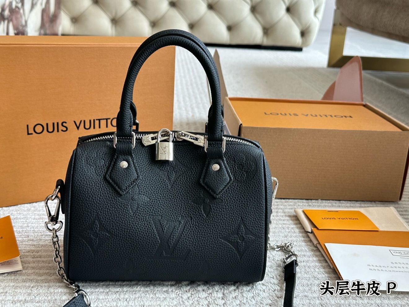 louis vuitton lv Speedy20 matt black - Image 6