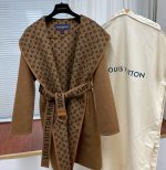 LV coat dark brown