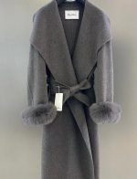 Max Mara cashmere coat in grey