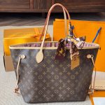 Louis Vuitton lv Neverfull MM (Pink inside)-32*29*17CM