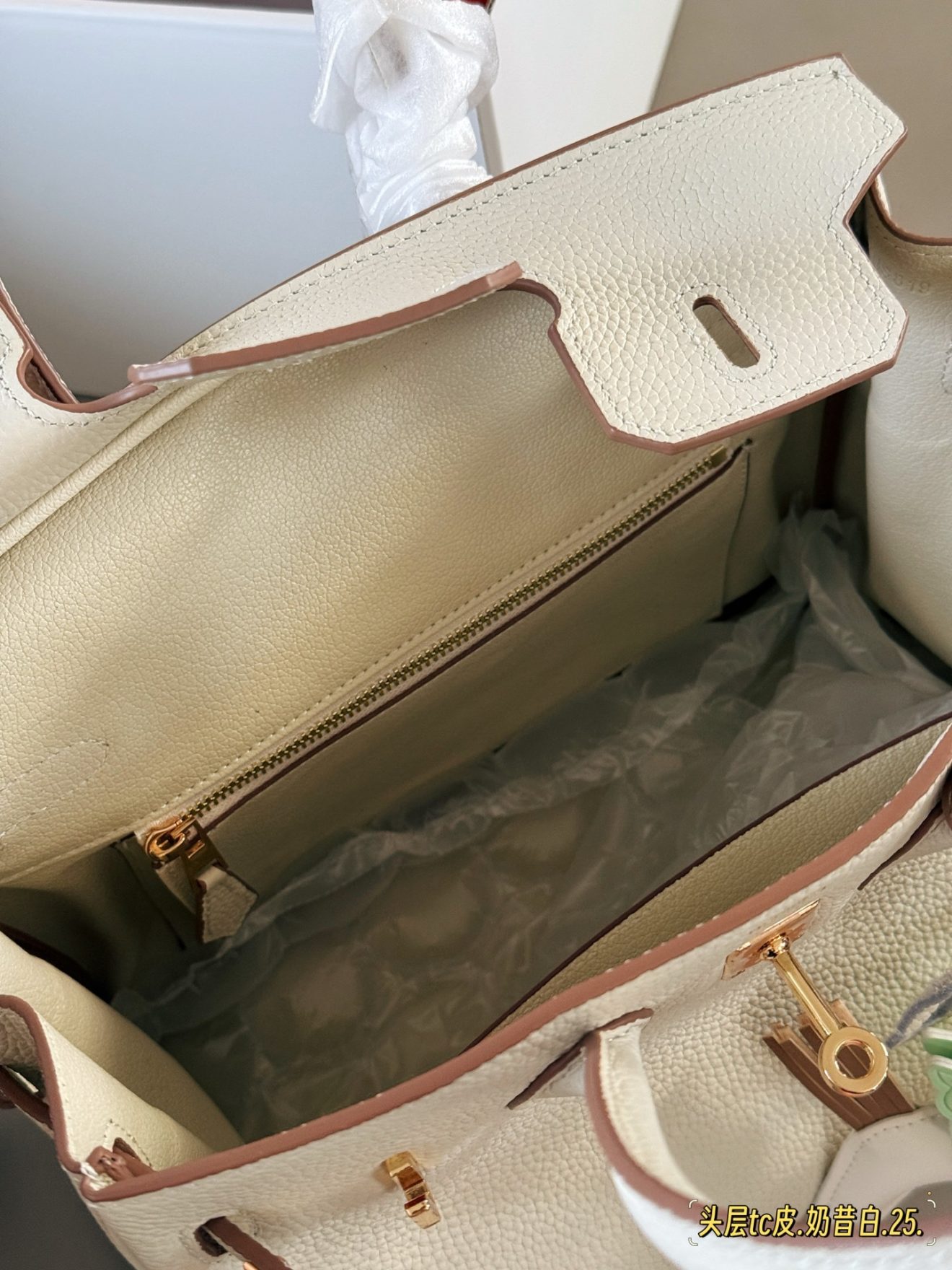Hermes Birkin 25 White Gold Hardware - Image 7