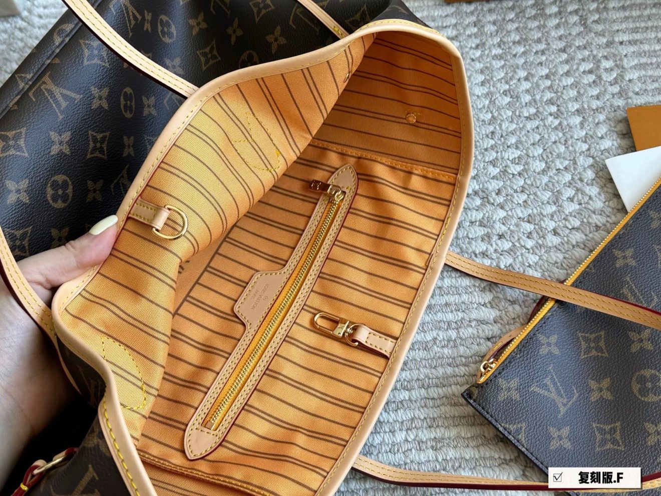 Louis Vuitton lv  Neverfull MM (Orange inside)-32*29*17CM - Image 5