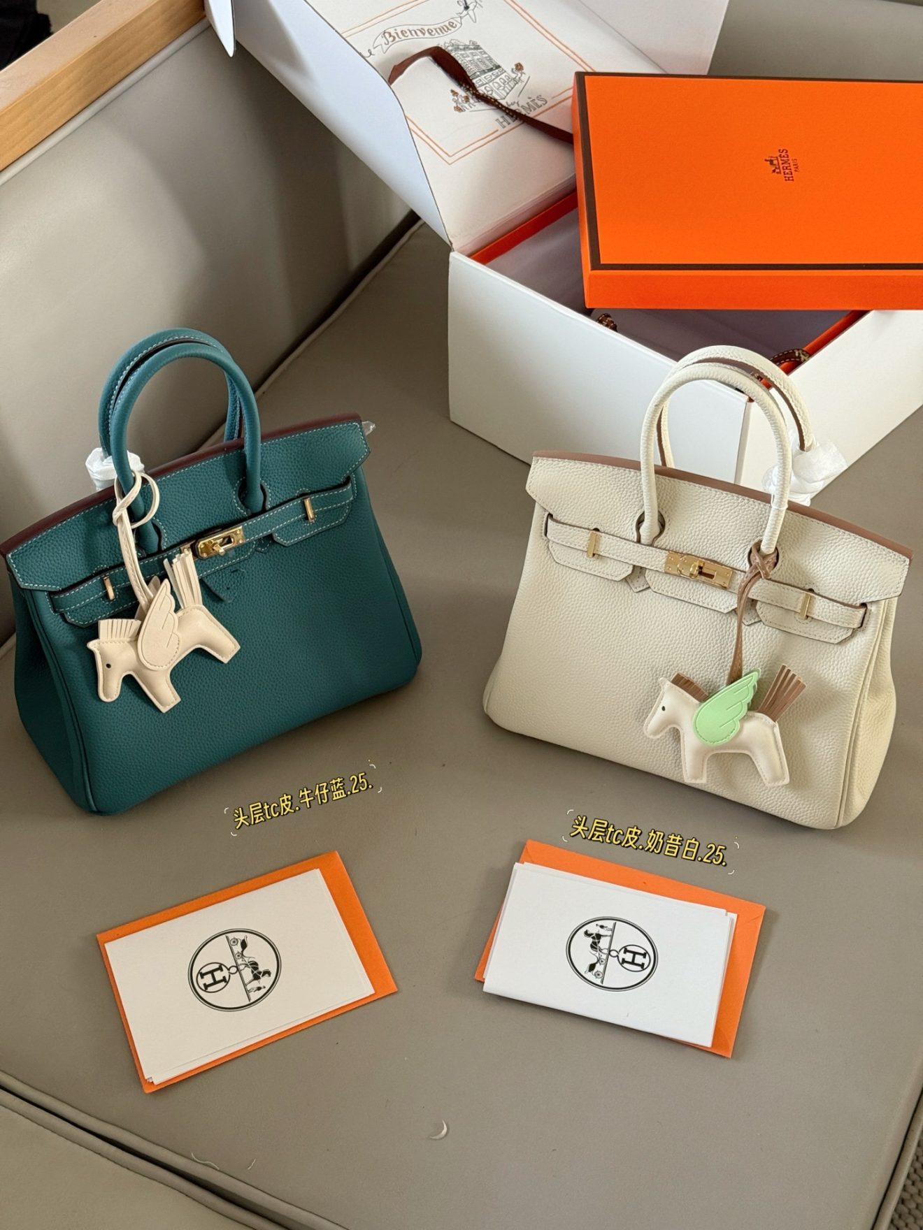 Hermes Birkin 25 White Gold Hardware - Image 2