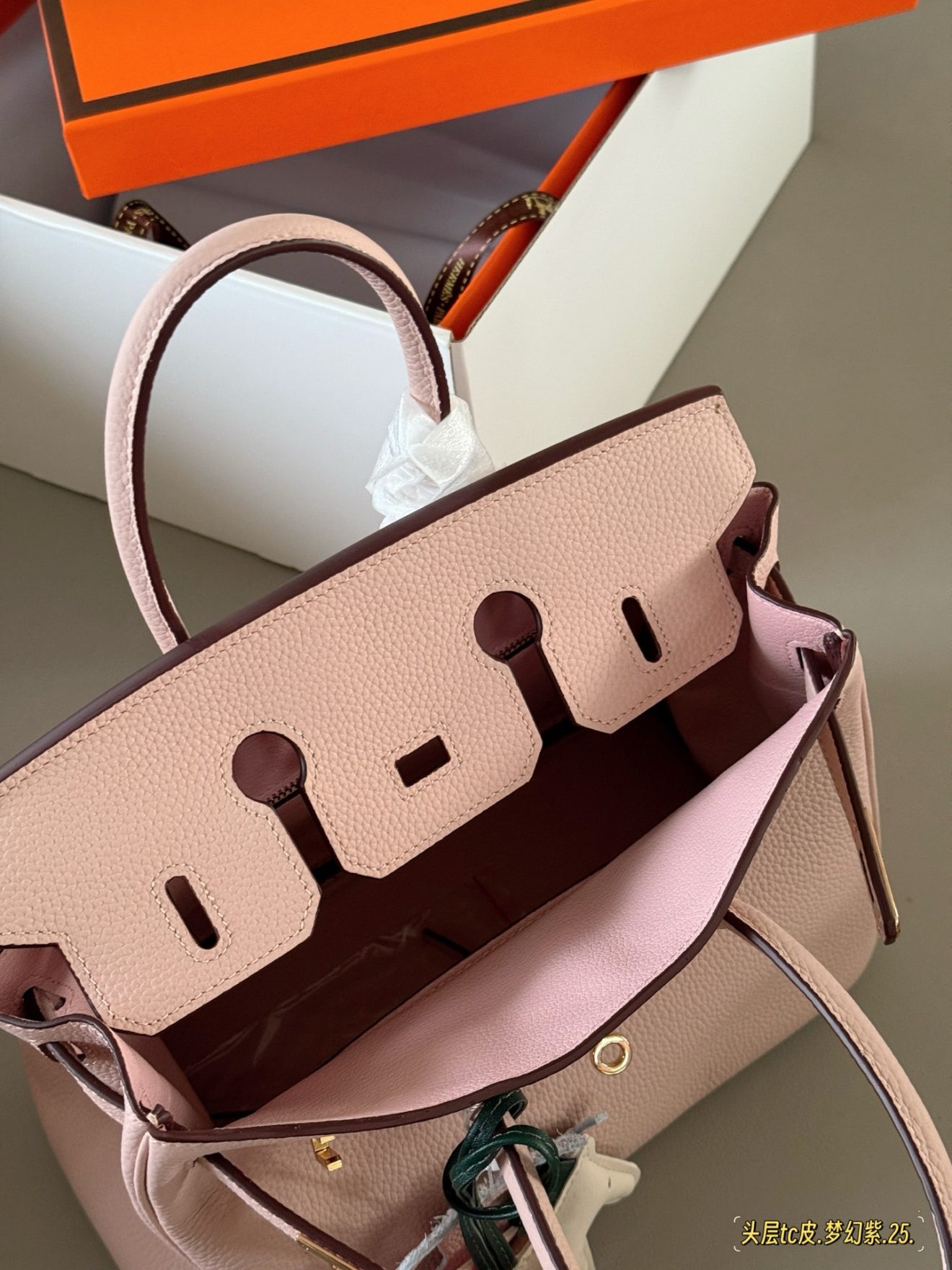 Hermes Birkin 25 Pink Gold Hardware - Image 7