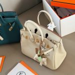 Hermes Birkin 25 White Gold Hardware