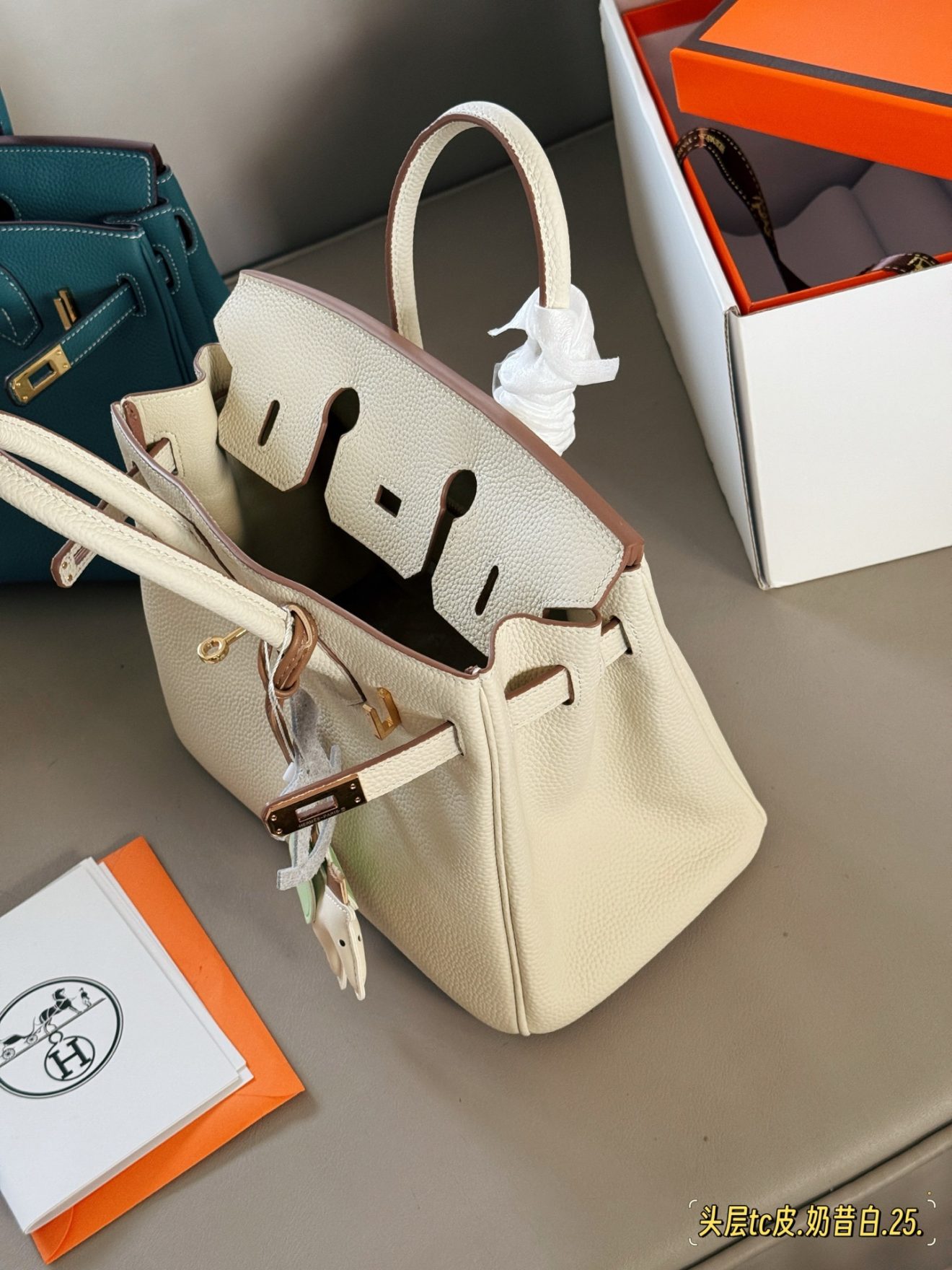 Hermes Birkin 25 White Gold Hardware - Image 4