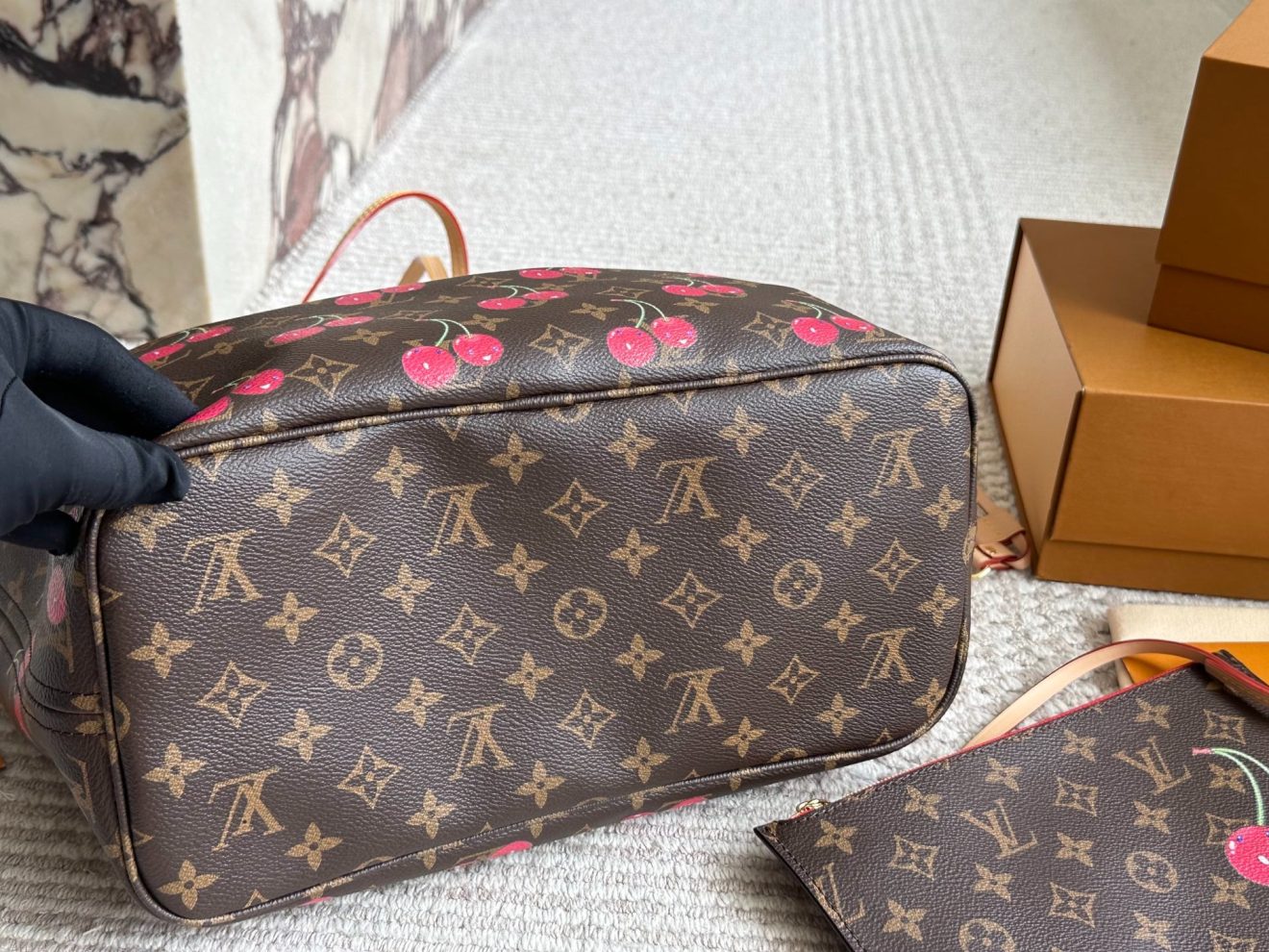 Louis Vuitton lv Neverfull MM CHERRY-32*29*17CM - Image 6