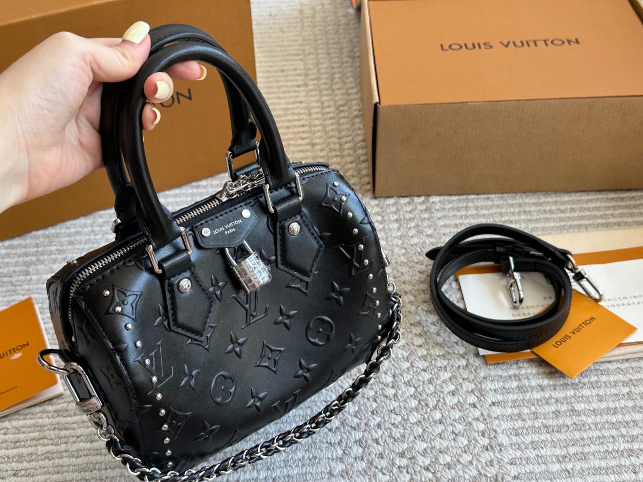 LOUIS VUITTON lv  SPEEDY20  BLACK - Image 8