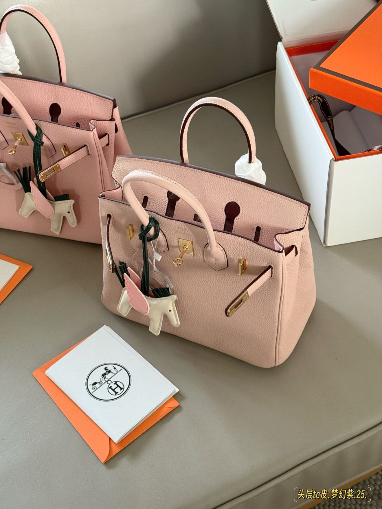 Hermes Birkin 25 Pink Gold Hardware - Image 3
